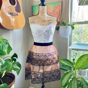 🕯Vintage lace velvet tiered pinup cosplay apron 🕯